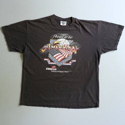 Vintage cooper campbell chain plant Manufacturing Shirt Eagle Distressed