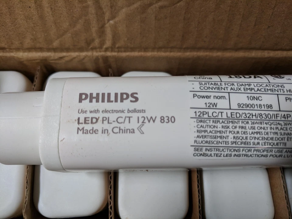 Philips 476077 LED 2 Pin Base 12PLC/T 12W (10 PACK) - Image 2 of 3