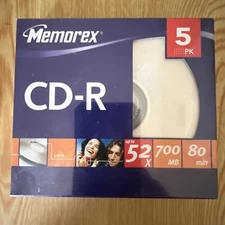 Memorex CD-R Recordable 52X 700MB/80Min 5PK.