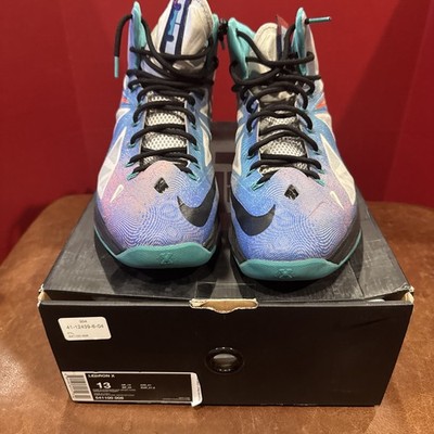 EXCELLENT Nike LeBron X Pure Platinum Size 13