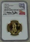 2009 $20 Ultra High Relief Gold Double Eagle NGC MS 69 PL .999 1 Oz Proof Like