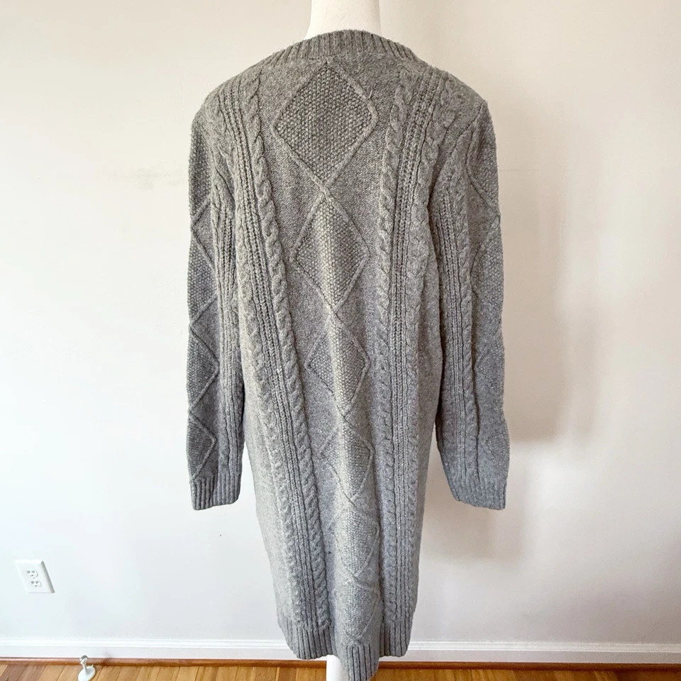 Vestido Suéter Torrid Nuevo con Etiquetas Tejido con Cable 1X Pescador Costero Acogedor Cómodo Elastizado Gris Foto 4 de 4