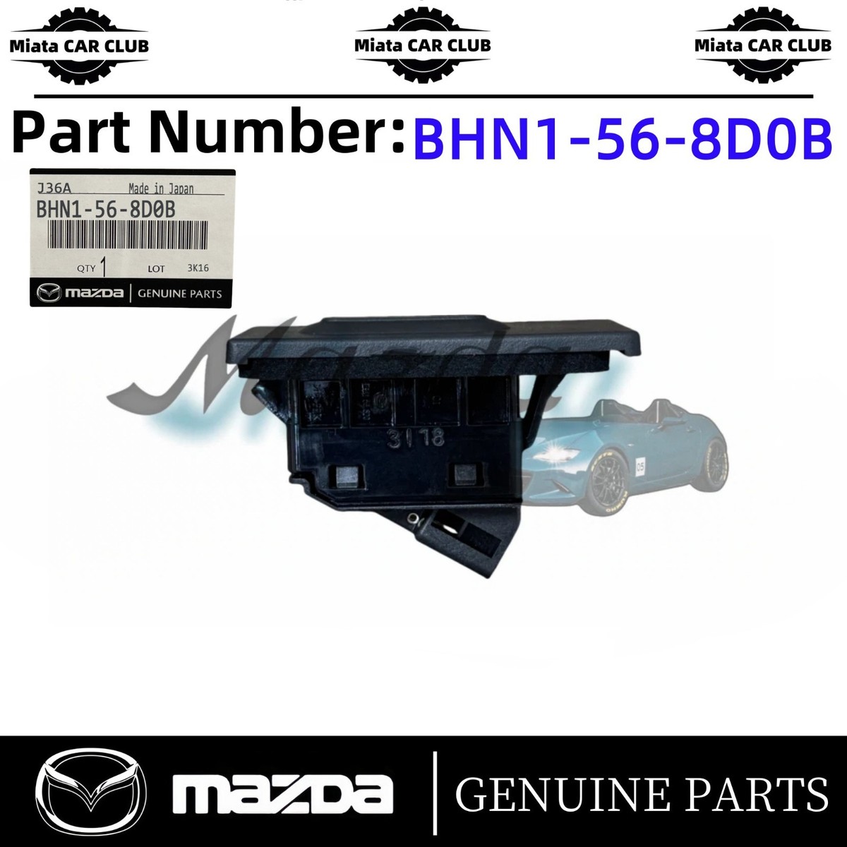 NEW OEM 2014-2021 Mazda 3 Sedan CX-3 Trunk Release Switch BHN1-56