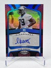 Ikem Ekwonu 2022 Certified Rookie Signatures Mirror Red /99 no.RS-IE