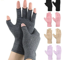 Arthritis Compression Gloves Fingerless Hand Support Carpal Tunnel Pain Relief
