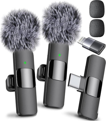 (Latest Model) - Professional Wireless Microphone for Iphone, Ipad, Android, Lav