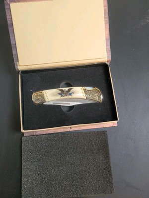 NIB American Mint Falkners American Virtues Collector's Folding Knife ''Freedom''