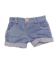 Blue Denim Shorts w/ Cuffs fit 18" American Girl Size Doll