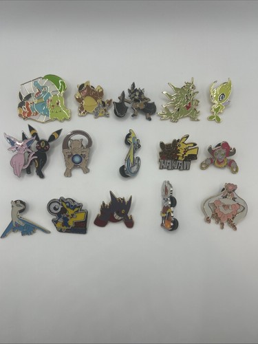 15x Different Official Pokemon Enamel Collector Pin Lot Mega Gengar Pikachu +