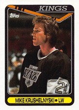 Mike Krushelnyski 1990-91 Topps 167 Los Angeles Kings Hockey Card