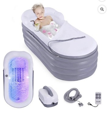 SereneLife Spa Bathtub with Bubble Massage Mat   BRAND NEW