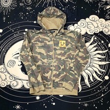 True Religion Hoodie Women's XL Brown Cotton Camouflage Performance