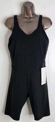 Lululemon Align Bodysuit Black Biker Short Romper 8'' Inch Inseam Sz 10 No Pads!!