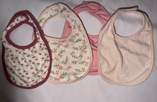 NWOT LOT OF 4 Dreamgro BABY GIRL BIBS FREE SHIPPING