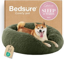 Calming Dog Bed Medium Size Dog Donut Washable Medium Pet Bed 30 inches