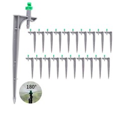 20PCS Drip Irrigation Emitters,180 Degree with Plunger Adjustable Irrigation ...