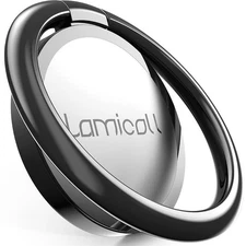 Lamicall Phone Ring Holder - Upgrade Zinc Alloy Finger Matte Black 