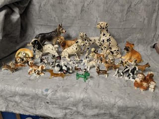 Huge Collection Figurines DOGS Boxer Shepherd Dalmatian Spaniel & More