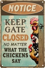 Chicken Coop Signs Funny Chicken Coop Accessories Outdoor Chickens Metal Sign Ke