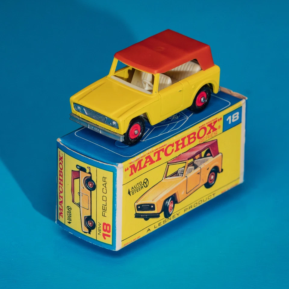 Matchbox ruedas regulares / MB 18 C3 / coche de campo / 1969 sin usar, en caja / pintura realmente limpia Foto 2 de 4