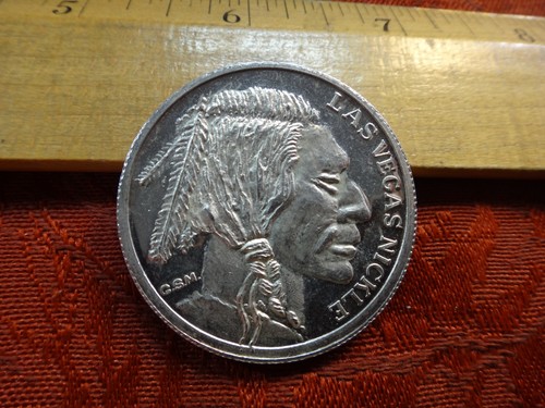 Las Vegas Nickle Indian Head - Golden State Mint 1 Oz .999 Silbermedaille