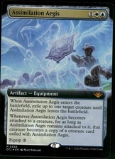 1x Foil Assimilation Aegis (Extended Art) - Outlaws - NM - MTG