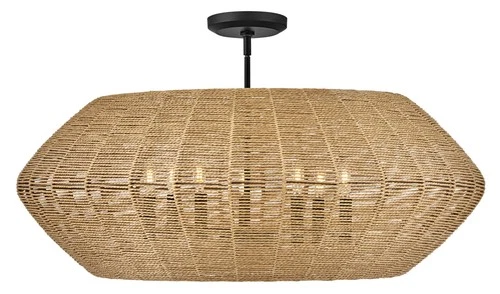 Hinkley Lighting 40385 Luca 7 Light 36"W Lisa McDennon Pendant / - Black - Picture 4 of 10