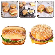 Storefront Attraction Realistic Fake Bread Food Toy Hamburger Cake Model