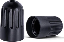 10PCS TPMS Tire Valve Long Stem Caps, Black Plastic 10 pcs, TPMS-Black-L