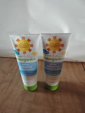 Lot of 2. - Babyganics Mineral Sunscreen Lotion SPF 50, 8 Oz, Exp 01/2026