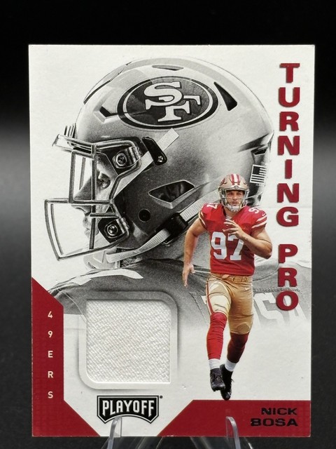 2019 Panini Playoff - Turning Pro Memorabilia Nick Bosa #TP-5 (MEM, RC)