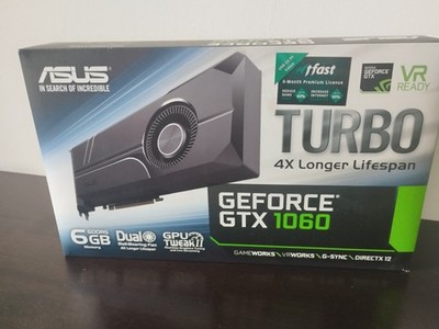 ASUS NVIDIA GeForce GTX 1060 TURBO 6GB Grafikkarte PCI-e - Schwarz Neuwertig