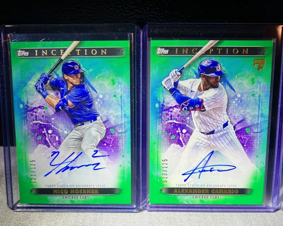 (7) 2024 Topps Inception Baseball Autos Chicago Cubs Rookies + Nico ALL NUMBERED - Image 4 of 4