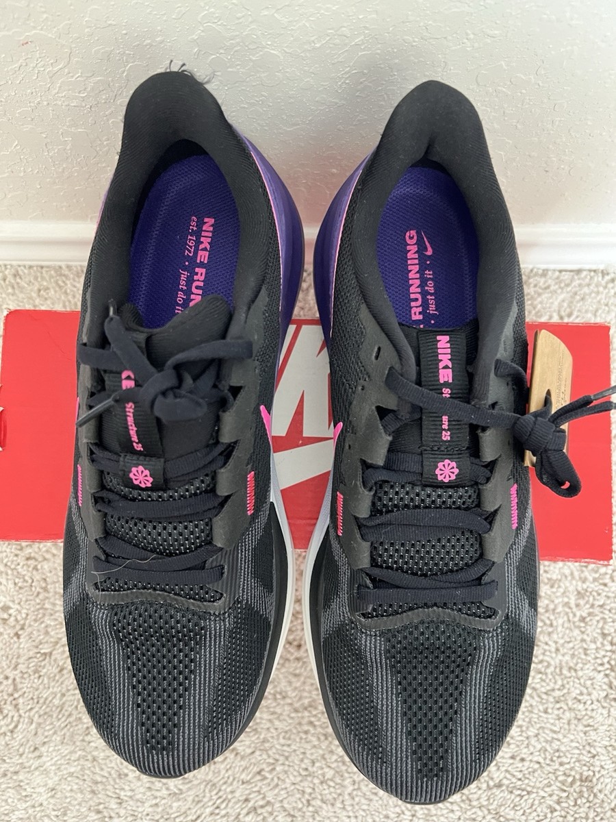 Nike Structure 25 Black Anthracite Field Purple Laser Fuchsia