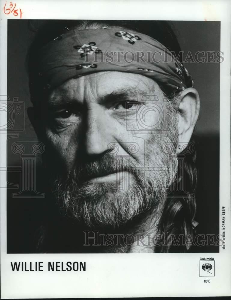 1984 Press Photo Musician Willie Nelson - syp01829