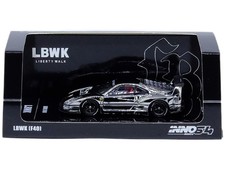 Inno Models LBWK Liberty Walk F40 Chrome Silver 1/64 Diecast Model Car IN64-L...