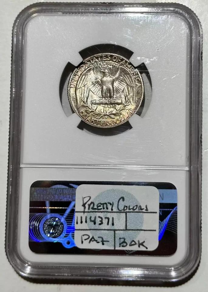 1952 S Washington Quarter NGC MS-67 some Rainbow Toning - Image 2 of 2