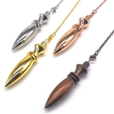 Natural Copper Metal Pendulum for Dowsing Divination Pointed Spiritual Pendulos
