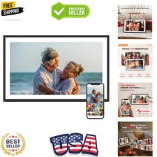 Digital Picture Frame, 15.6 Inch Large Frameo Digital Photo Frame WiFi, 32GB,...