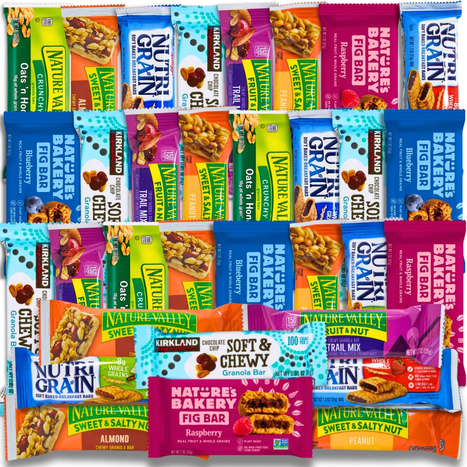 Healthy Snacks Mixed and Assorted Granola Bars Variety Care Pack - Deluxe Box: