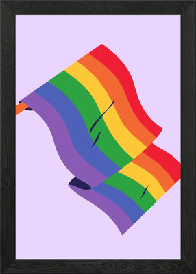 Regenbogen Stolz Flagge gerahmtes Wandbild Poster Leinwanddruck Bild