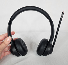 JLab Go Work Wireless Bluetooth Headset w/ Boom Mic Black Tested