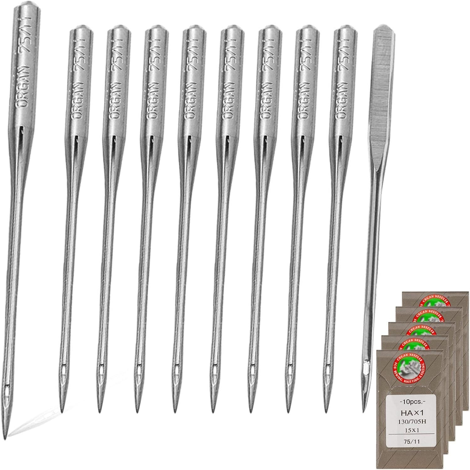 Sewing Machine Needles Size 75/11 130/705h Hax1 50