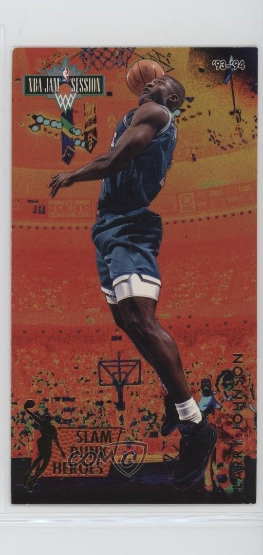 1993-94 Fleer NBA Jam Session Slam Dunk Heroes Larry Johnson #2 1i2b