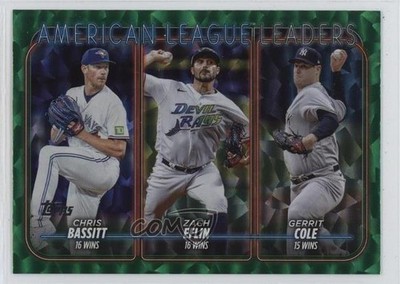 2024 Series 1 League Leaders Green Crackle Foil Chris Bassitt Zach Eflin 0qw2