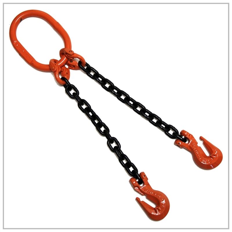 Chain Sling - 5/8" X 6' Double Leg With Sling Hooks And Adjusters