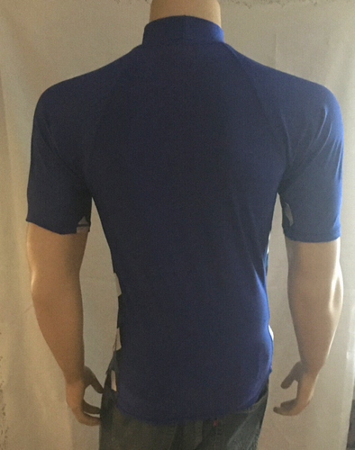 Sunspecs Tribal Surf Rash Guard Men Size M-L Blue Logo Diamond Block Side - Picture 4 of 11