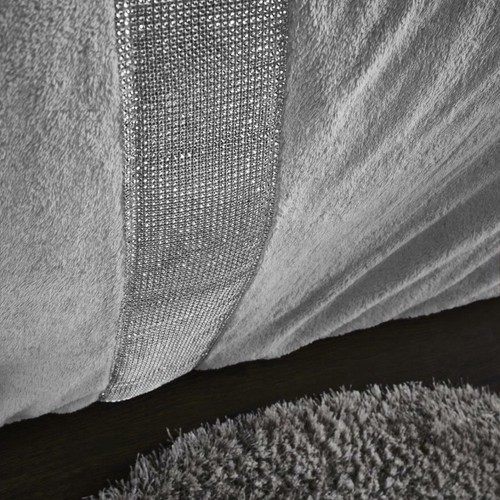 Teddy Bear Fleece DIAMANTE /PLAIN /CHECK Duvet /Quilt Cover Thermal Warm Soft - Picture 59 of 76