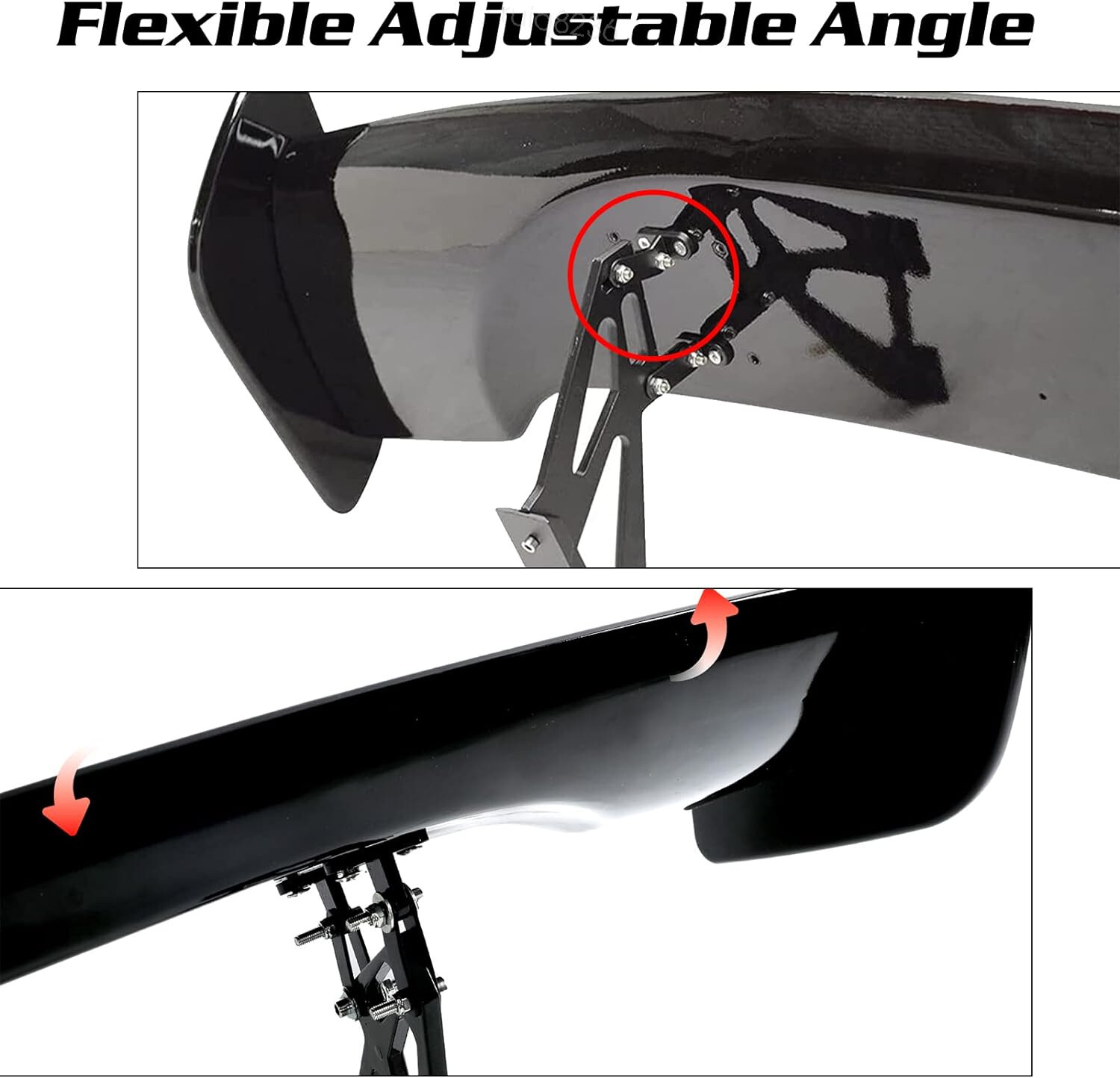 For Acura NSX Coupe 46"Car GT Style Trunk Rear Spoiler Wing Gloss Black Upper