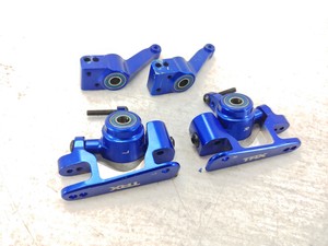 TRAXXAS SLASH 4X4 BLUE ALUMINUM STEERING BLOCKS C-HUBS AXLE CARRIERS KNUCKLES | eBay